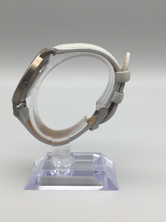 MVMT Boulevard Watch Women 38mm Silver Tone Crescent Marble Leather New Battery main image 9